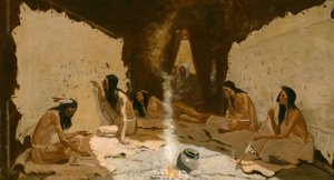 部族の歴史家、189099。 作： Frederic Remington