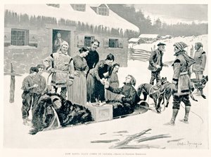 サンタクロースがカナダにやってくる方法 作： Frederic Remington