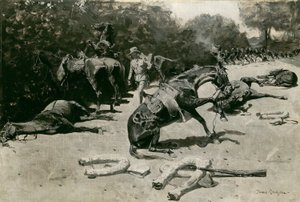 サンティアゴで馬が国のためにどのように死んだか 作： Frederic Remington