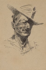 自画像 作： Frederic Remington