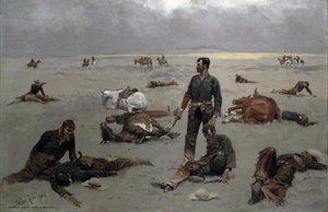 無印の牛にかかる費用、1895 作： Frederic Remington