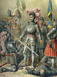 パヴィアでのフランソワ1世（1525年）、囚われの身となった敗北 作： Frederic Theodore (after) Lix