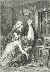 処刑前に家族に別れを告げるルイ16世 作： Frederic Theodore (after) Lix