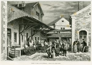 ミュルーズのミルクホールの乳製品。1885年にドイツ人デピューターのシャルル・グラッドが書いた「A travers l
