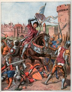 ジャンヌダルクは1430年5月23日に捕虜になり、コンピエーニュで英語に引き渡されました。 作： Frederic Theodore Lix