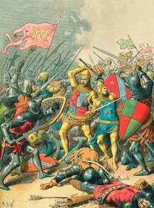 ポワティエの戦いでジョン王 作： Frederic Theodore Lix
