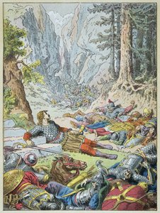 ローランドはロンセスヴァローの戦いで死亡 作： Frederic Theodore Lix