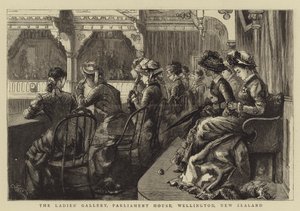 レディースギャラリー、国会議事堂、ウェリントン、ニュージーランド 作： Frederic Villiers