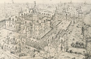 シャルル 5 世、ワイズ (14 世紀) の時代のパリのルーヴル美術館、フレデリック・ド・クララック (1777-1847) 作、フランス 作： Frederic de Clarac