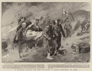 傷ついた野戦病院の狭い逃避行 作： Frederic de Haenen