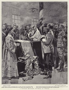 北京のロシア軍の葬式 作： Frederic de Haenen