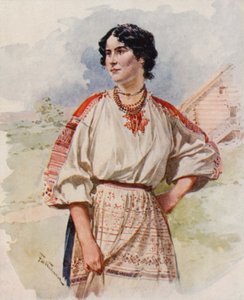 夏服のロシア人召使い 作： Frederic de Haenen