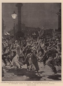 土曜日の夜のトラファルガー広場での即興ダンス 作： Frederic de Haenen
