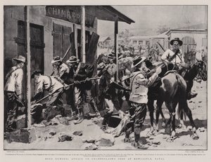 Boer Humour、Nattal、ニューカッスルのチェンバレンの店への攻撃 作： Frederic de Haenen