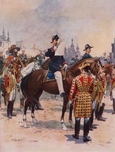 皇帝の戴冠式を発表する伝令 作： Frederic de Haenen