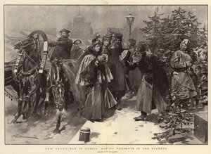 ロシアの大晦日、路上でプレゼントを購入 作： Frederic de Haenen