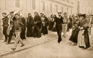 ポルトガルの1910年の革命中に共和党の保護下にある修道女