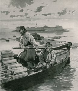 ラドガ湖のシュロスブルク要塞 作： Frederic de Haenen