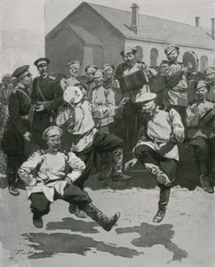 兵舎で踊る兵士 作： Frederic de Haenen