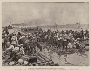シベリアのフロンティアでの戦い、満州の前線に向かうロシア人 作： Frederic de Haenen