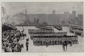 ロンドンでの王様の誕生日、ホースガーズでの色の軍隊の後の3月の過去