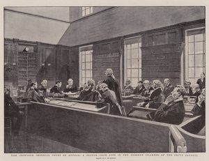 提案された帝国控訴裁判所、枢密院の現在の商工会議所での生活のスケッチ 作： Frederic de Haenen