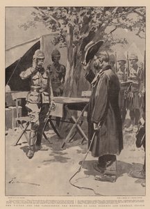 勝利者と敗北者、ロバーツ卿とクロニエ将軍の会合 作： Frederic de Haenen
