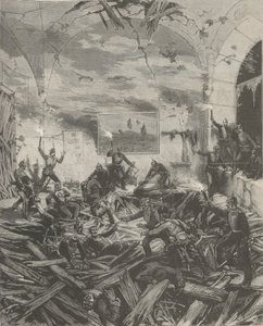 爆発後の冬の宮殿、1880年2月17日の夜。 作： Frederic de Haenen