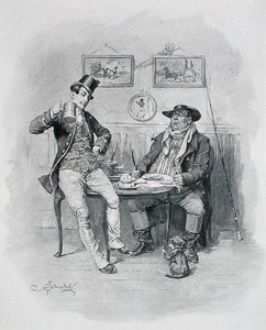 二人のウェラー」（チャールズ・ディケンズ著「ピックウィック・ペーパーズ」1837年刊より 作： Frederick (after) Barnard