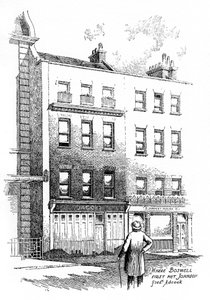 ジェームズボズウェルが1912年にロンドンのジョンソン博士に初めて会った場所 作： Frederick Adcock