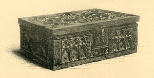 オークボックス、14世紀、1881年。 作： Frederick Albert Slocombe