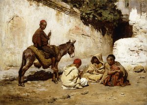 アラブの子供たちトランプ、1873 作： Frederick Arthur Bridgman