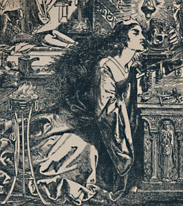 「ロザモンド、ロンバードの女王」、c1850-1900、1923 作： Frederick Augustus Sandys