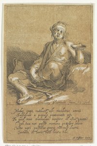 トレイで体の不自由な物乞い 小さなフィギュア（シリーズタイトル） 作： Frederick Bloemaert