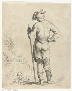 立っている男性 Abraham Bloemaert のドローイング ブック (シリーズ タイトル) 作： Frederick Bloemaert