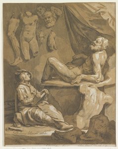 タイトル ページ: Abraham Bloemaert、オリジナルで有名なアート ドローイング ブック。 パート1 作： Frederick Bloemaert