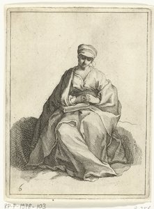 座って祈る女性 小型フィギュア15体（シリーズタイトル） 作： Frederick Bloemaert