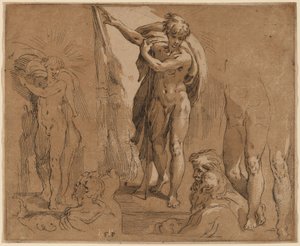 洗礼者聖ヨハネ 作： Frederick Bloemaert after Parmigianino