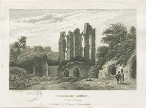クロックスデン修道院：エングレーヴィング、ND [1830年頃]（プリント） 作： Frederick Calvert