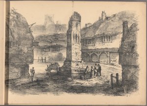 コテージの 60 のスケッチのシリーズの 1 つ。 ロンドン、1825年。 作： Frederick Calvert