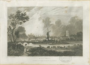 Stafford - South West View: engraving, nd [c 1830] (print) 作： Frederick Calvert