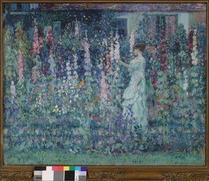 ホリホックス 作： Frederick Carl Frieseke