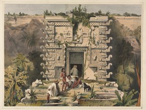 大セオカリスの門、ウシュマル 作： Frederick Catherwood