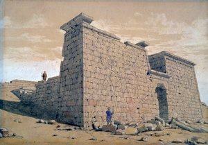 寺院、ヌビア、エジプト、1824