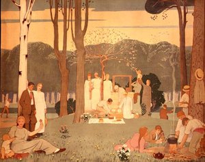 ピクニックシーン（ポスター） 作： Frederick Cayley Robinson