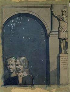 豪華な宮殿に入る子供たち」（メーテルリンクの「青い鳥」から引用 作： Frederick Cayley Robinson