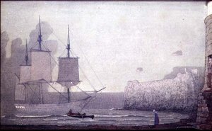 別れの挨拶（板にテンペラ 作： Frederick Cayley Robinson