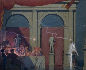 ティルティルは豪華な宮殿でダイヤモンドを回す、1911 作： Frederick Cayley Robinson