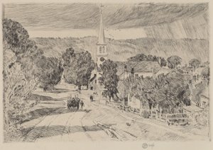 バーモント州の村、1923 年。 作： Frederick Childe Hassam