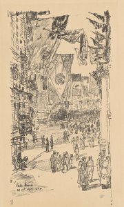 連合国大通り、1918 年。 作： Frederick Childe Hassam